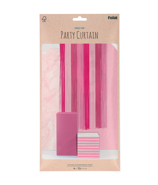 Feestgordijn Perfect Pink (2x1m)