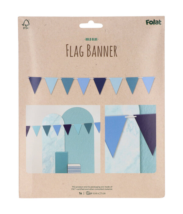 Vlaggenlijn Bold Blue (6m)