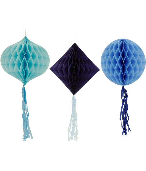 Honeycomb Set Bold Blue 3-Delig
