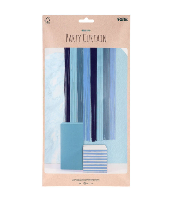 Feestgordijn Bold Blue (2x1m)