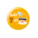 Button klein Hulp Piet Cartoon Vigo