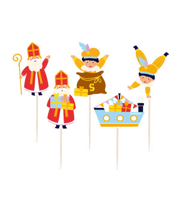 Cocktail Prikkers Sinterklaas Cartoon Vigo (16st)