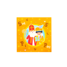Servetten Sint & Piet Cartoon Vigo (16st)