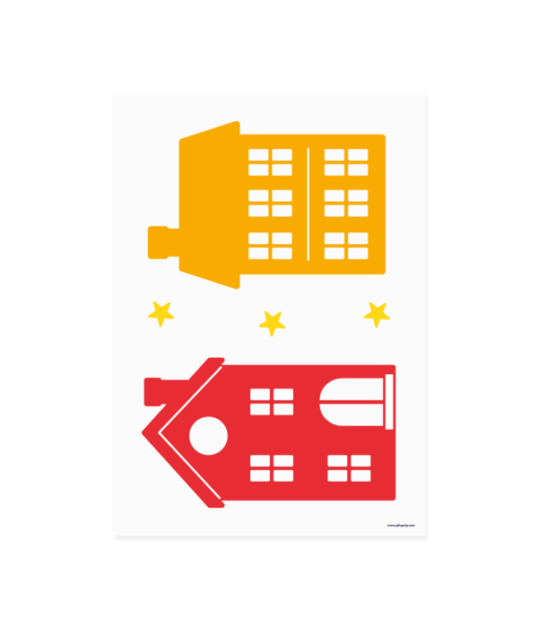 Raamstickers Sint & Piet Cartoon Vigo