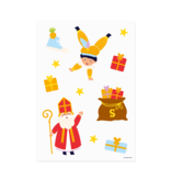 Raamstickers Sint & Piet Cartoon Vigo