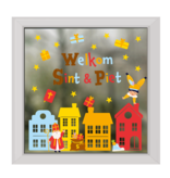 Raamstickers Sint & Piet Cartoon Vigo