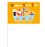 Zwaaivlaggetje Welkom Sint & Piet Cartoon Vigo