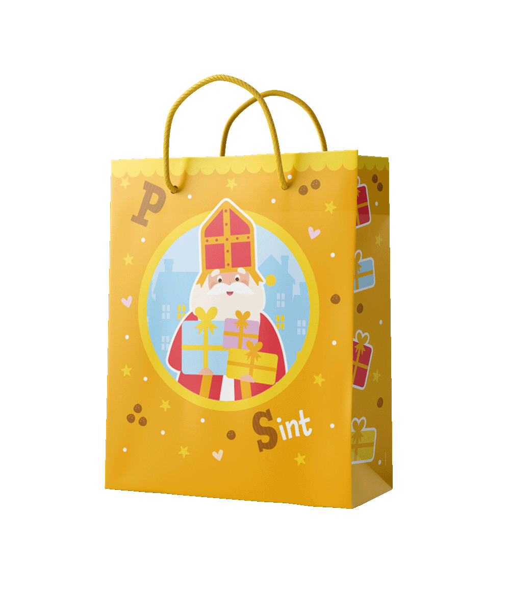 Cadeautas XL Sint & Piet Cartoon Vigo afbeelding