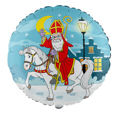 Folieballon Sinterklaas & Ozosnel Cartoon (45cm)