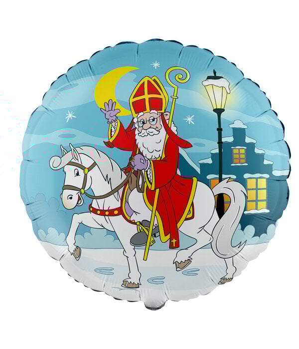 Folieballon Sinterklaas & Ozosnel Cartoon (45cm)