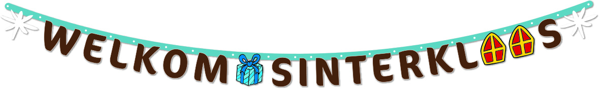 Letterslinger Welkom Sinterklaas Bilbao (1,5m) afbeelding