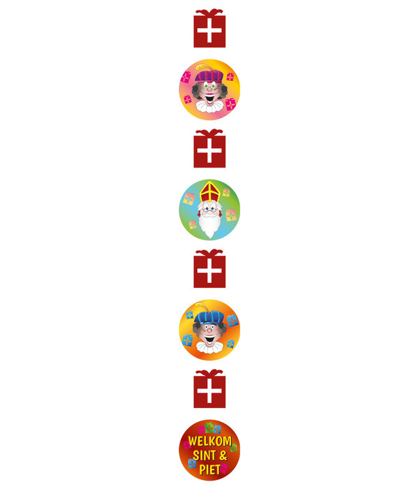 Hangdecoratie Welkom Sint en Piet (120cm)