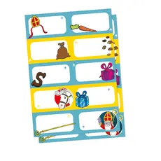 Sinterklaas Naamstickers 20 stickers (2 vel)