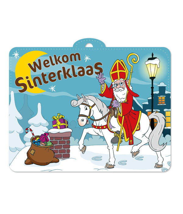 Sinterklaas Deurbord Cartoon 30x40cm
