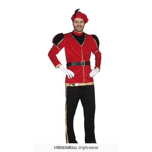 Hoofdpiet Kostuum Rood/Zwart