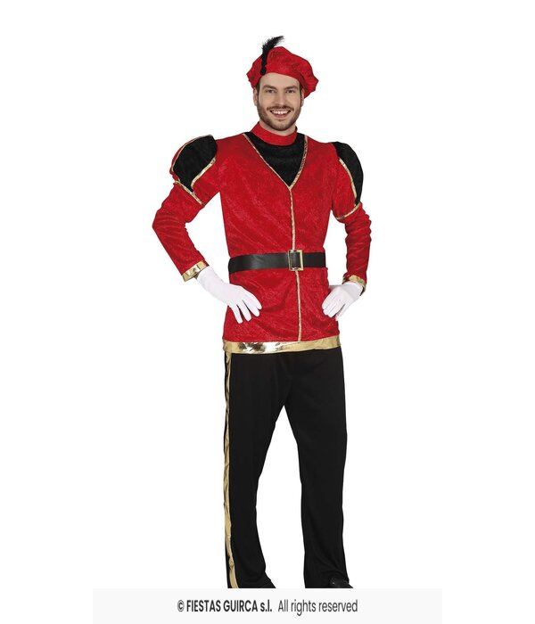 Hoofdpiet Kostuum Rood/Zwart