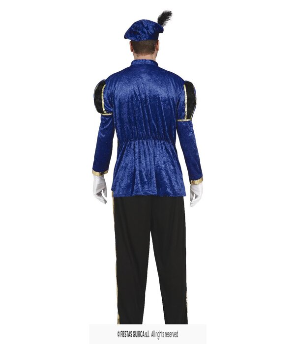 Hoofdpiet Kostuum Blauw/Zwart