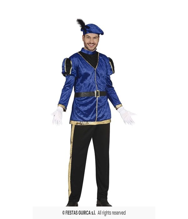 Hoofdpiet Kostuum Blauw/Zwart