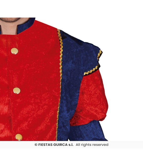 Hoofdpiet Kostuum Blauw/Rood