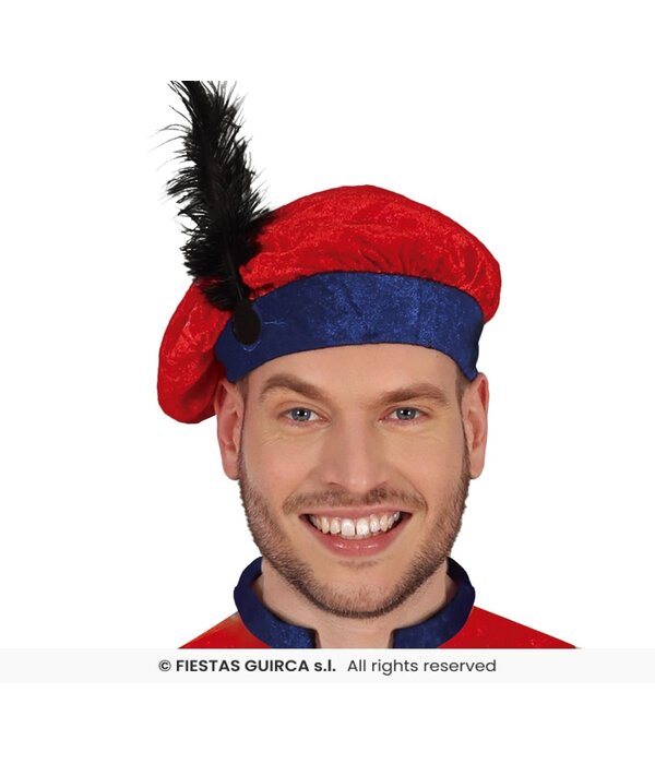 Hoofdpiet Kostuum Blauw/Rood