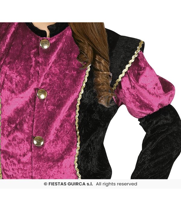 Piet Verkleedpak Kind Pink/Zwart Morena