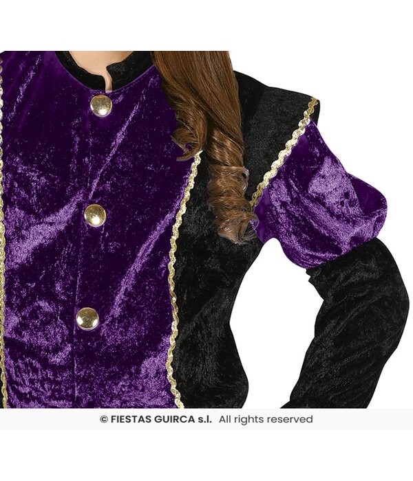 Piet Verkleedpak Kind Paars/Zwart Estrella