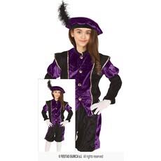 Piet Verkleedpak Kind Paars/Zwart Estrella