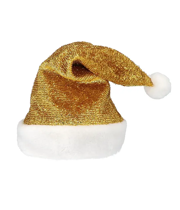 Kerstmuts Goud Glitter