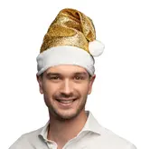 Kerstmuts Goud Glitter