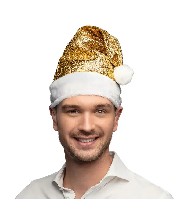 Kerstmuts Goud Glitter