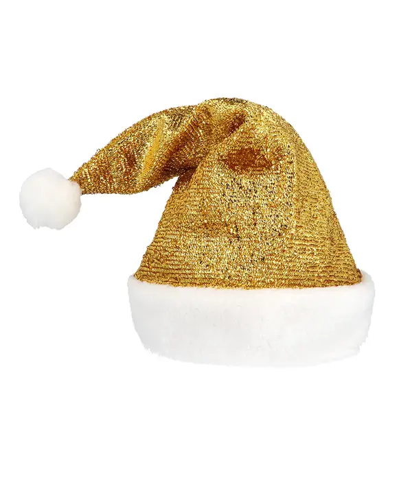 Kerstmuts Goud Glitter