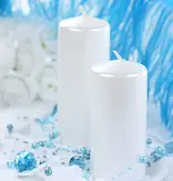 Stompkaarsen Metallic Pearl 12cm (6st)