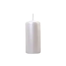 Stompkaarsen Metallic Pearl 12cm (6st)