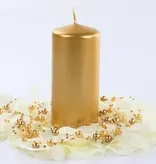 Stompkaarsen Metallic Goud 12cm (6st)