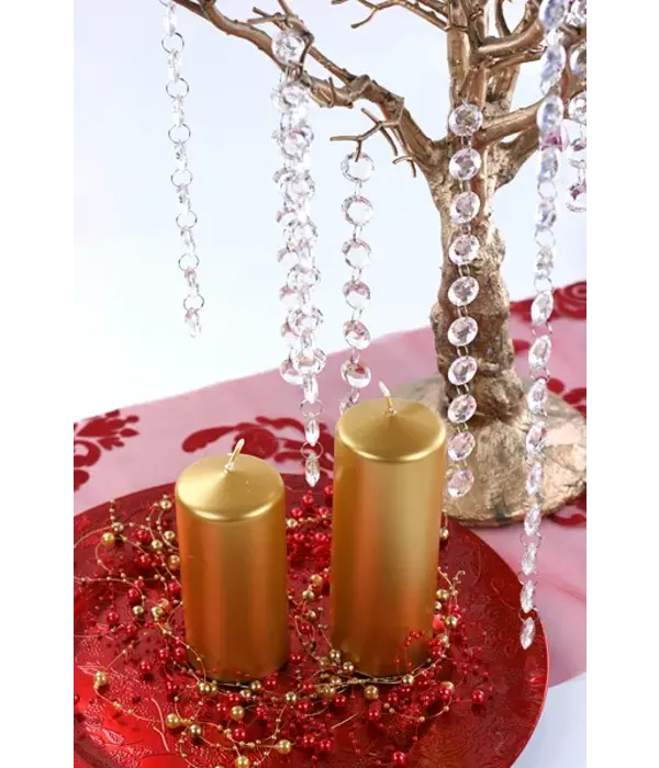 Stompkaarsen Metallic Goud 12cm (6st)