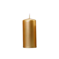 Stompkaarsen Metallic Goud 12cm (6st)