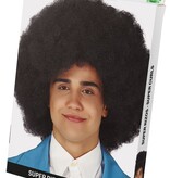 Afro Pruik Zwart Mega