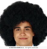 Afro Pruik Zwart Mega