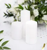 Stompkaarsen Mat Wit 12cm (6st)