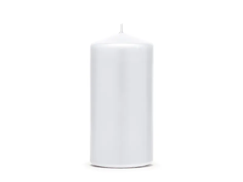 """Kaars, mat, wit, 12 x 6cm (1 zakje met 6 stuks)"""