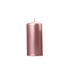 Stompkaarsen Rose Goud Metallic 12cm (6st)