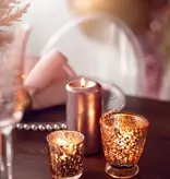 Stompkaarsen Rose Goud Metallic 12cm (6st)