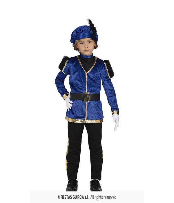 Hoofdpietje Kostuum Kind Blauw/Zwart