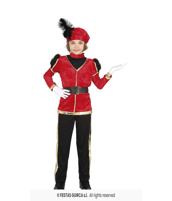 Hoofdpietje Kostuum Kind Rood/Zwart