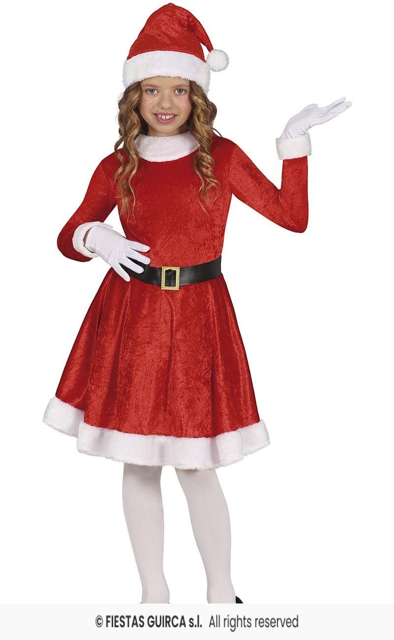Guirma - Kerst & Oud & Nieuw Kostuum - Winter Claus - Meisje - Rood - 3 - 4 jaar - Kerst - Verkleedkleding