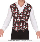 Kerstmis Gilet Rood/Groen Squares