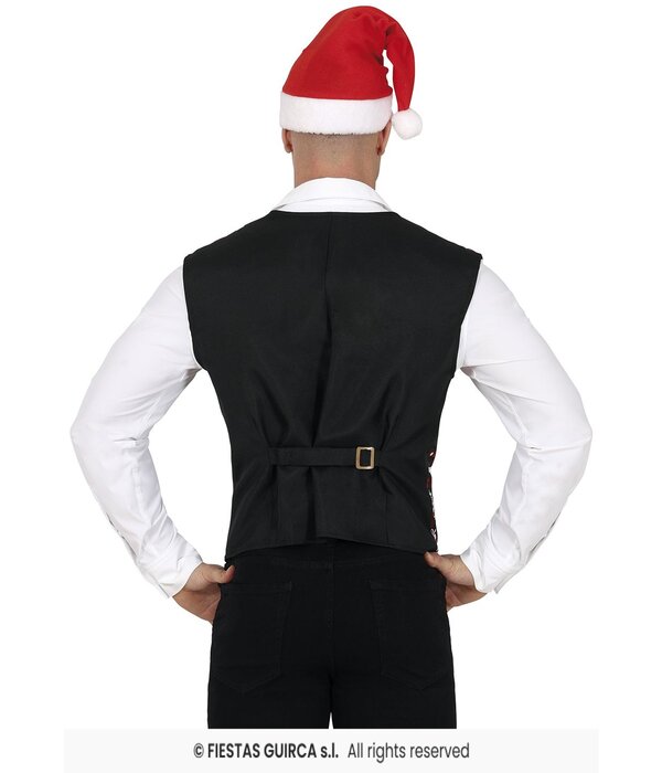 Kerstmis Gilet Rood/Groen Squares