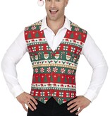Kerst Gilet Heren Candy Cane