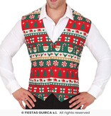 Kerst Gilet Heren Candy Cane