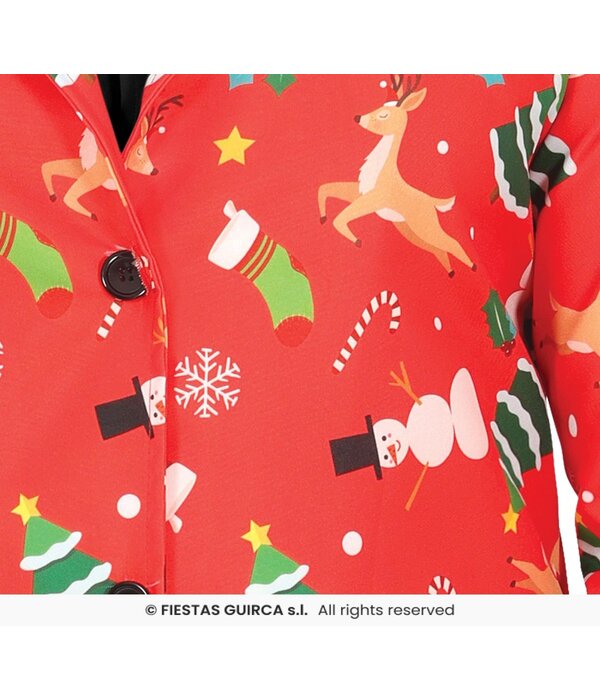 Rode Kerstmis Blazer Heren Kerstsymbolen